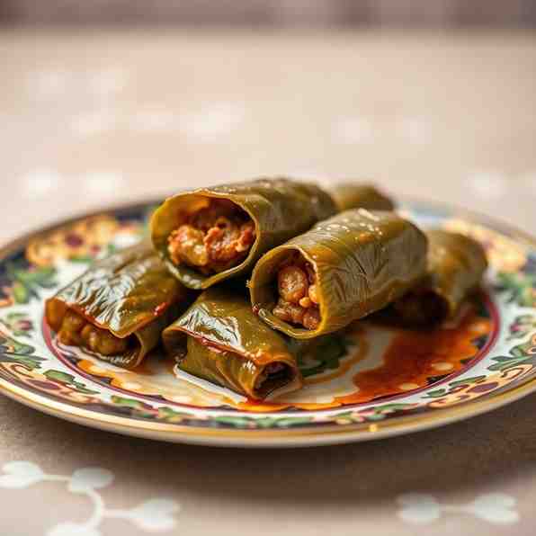 Lebanese Stuffed Grape Leaves (Warak Enab)